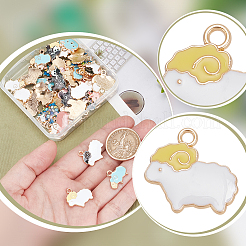 60Pcs 12 Style Alloy Enamel Pendants&nbsp;ENAM-PH0002-77