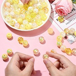 100Pcs Opaque & Transparent Acrylic Beads&nbsp;MACR-CJ0002-09A