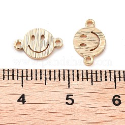 Brass Laser Cut Smiling Face Connector Charms&nbsp;KK-U028-05G
