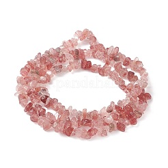 Natural Strawberry Quartz Chip Bead Strands&nbsp;G-M205-56
