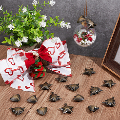 30Pcs 3 Styles Christmas Iron Pendants&nbsp;IFIN-NB0001-61