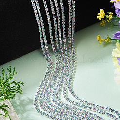 5 Yards Alloy Glass Rhinestone Cup Chains&nbsp;AJEW-TA0002-49D