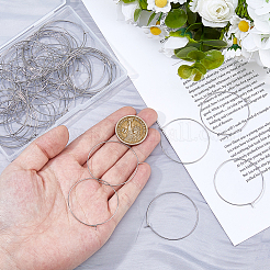 200pcs 316 Surgical Stainless Steel Hoop Earring Findings&nbsp;STAS-HS0001-26A