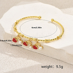 Cute and Sweet Brass Enamel Cuff Bangles&nbsp;EC0597-1