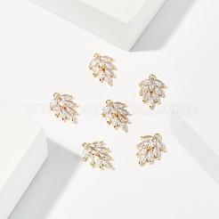 Brass Micro Pave Cubic Zirconia Pendants&nbsp;KK-S348-502-NF