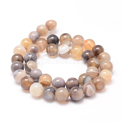 Natural Striped Agate/Banded Agate Bead Strands&nbsp;X-G-K155-A-10mm-13