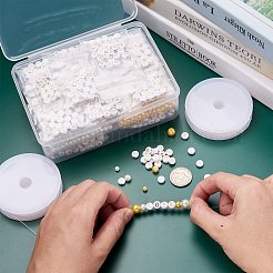 DIY Alphabet Theme Stretch Bracelets Making Kits&nbsp;DIY-CW0001-10