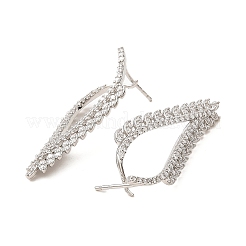 Hollow Leaf Brass Stud Earrings&nbsp;EJEW-L270-15P