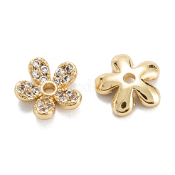 Brass Micro Pave Clear Cubic Zirconia Beads&nbsp;ZIRC-G170-04G