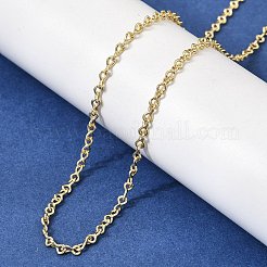 2.5MM Brass Twisted Infinity Link Chain Necklaces for Women&nbsp;NJEW-F366-07A-G