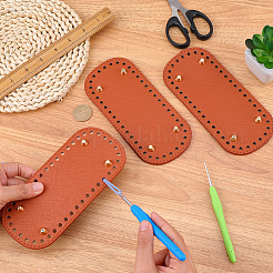 3Pcs Oval PU Leather DIY Handbag Bottom&nbsp;DIY-CL0002-33A