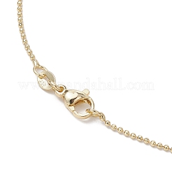 Brass Ball Chain Oval Virgin Mary Pendant Necklaces for Women&nbsp;NJEW-JN05120