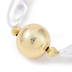 Rack Plating Brass Beaded Bracelets&nbsp;BJEW-P341-07B-G
