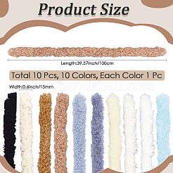10Pcs 10 Colors DIY Plush Sticks&nbsp;DIY-CP0011-75