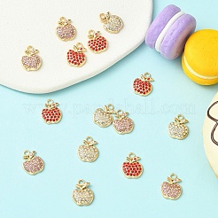 15Pcs 3 Colors Rack Plating Alloy Rhinestone Pendants&nbsp;FIND-YW0012-82