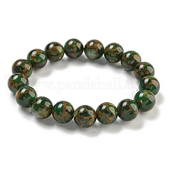 Round Synthetic Gold Clinquant Stone Stretch Bracekets&nbsp;G-P549-02B