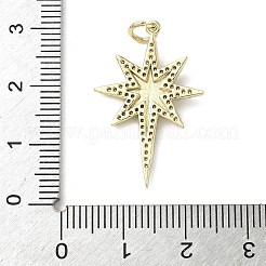 Brass Micro Pave Cubic Zirconia Pendants&nbsp;KK-L248-07G-01