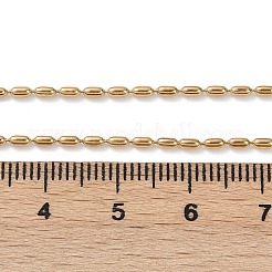 Ion Plating(IP) 304 Stainless Steel Oval Ball Chain Necklace for Men Women&nbsp;NJEW-M200-09G