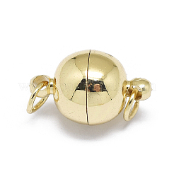 Rack Plating Brass Magnetic Clasps with Loops&nbsp;LS-KK-F801-03B-G