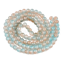 Baking Paint Imitation Jade Glass Round Bead Strands&nbsp;DGLA-N003-6mm-05