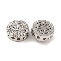 Brass Micro Pave Clear Cubic Zirconia Beads&nbsp;KK-S389-26P