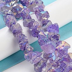 Electroplated Natural Quartz Beads Strands&nbsp;G-M412-01A-04