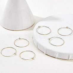 Long-Lasting Plated Brass Hoop Earrings Findings&nbsp;KK-BC0005-10G-NF