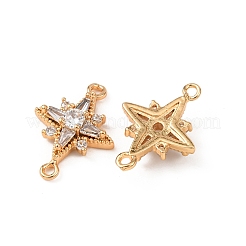 Brass Pave Clear Cubic Zirconia Links&nbsp;KK-T082-09G