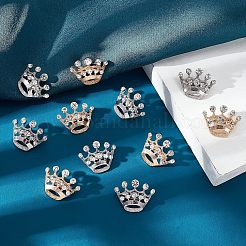 16pcs 2 Colors Crystal Rhinestone Crown Brooches&nbsp;JEWB-CA0001-10