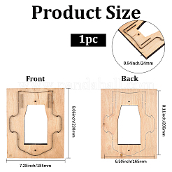 Rectangle Wooden & Carbon Steel Card Case Leather Die Cutting Mold&nbsp;DIY-WH20055-016B
