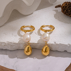 Teardrop 304 Stainless Steel Hoop Earrings&nbsp;YQ2416