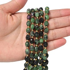 Natural Ruby in Zoisite Beads Strands&nbsp;G-F809-A49-01