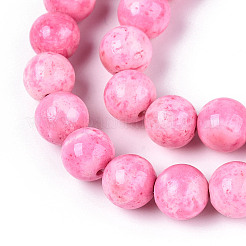 Dyed Synthetic Fossil Beads Strands&nbsp;G-T139-8mm-66C