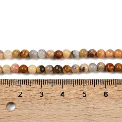 Natural Crazy Lace Agate Round Bead Strands&nbsp;G-P075-16-4mm