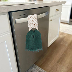 2Pcs 2 Colors Handmade Macrame Cotton Hanging Towel Holder&nbsp;HJEW-GO0001-14
