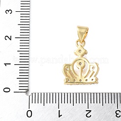 Brass Micro Pave Cubic Zirconia Pendants&nbsp;KK-A252-19G