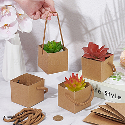 Waterproof Kraft Paper Succulents Wraps with Handle for Wedding Baby Shower Favors&nbsp;CON-WH0115-03