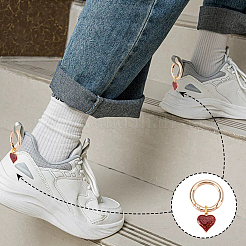 12Pcs 2 Styles Alloy Heart Shoes Charms&nbsp;HJEW-GA00039