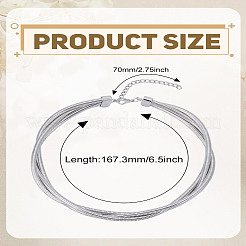 1Pc Stainless Steel Snake Chain 3 Strand Choker Necklaces for Women&nbsp;NJEW-LP0006-01P