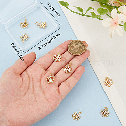 10Pcs Christmas Rack Plating Brass Pendants&nbsp;ZIRC-BBC0002-85