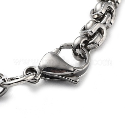 Non-Tarnish 201 Stainless Steel Rope Chain Bracelet&nbsp;BJEW-Z023-03C