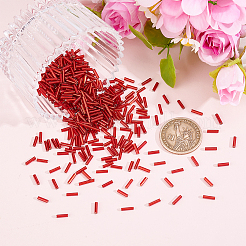 3000Pcs Glass Bugle Beads&nbsp;SEED-ME0001-27B