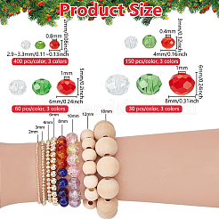 1920Pcs 4 Styles Christmas Glass Beads Strands&nbsp;EGLA-PH0001-94