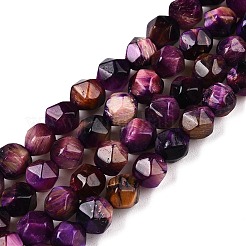 Dyed Natural Tiger Eye Beads Strands&nbsp;G-T138-220B