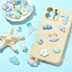 60Pcs 10 Styles Beach Theme Opaque Resin Cabochons&nbsp;RE-FS01E3-01