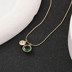 Ion Plating(IP) 304 Stainless Steel with Pendant Necklaces&nbsp;NJEW-K255-29G