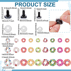 1 Set Resin Colorful Sequin Doll Eye Set&nbsp;CRES-PH0001-28