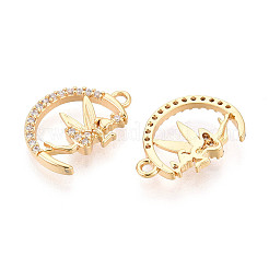 Brass Micro Pave Cubic Zirconia Pendants&nbsp;X1-KK-N263-113G