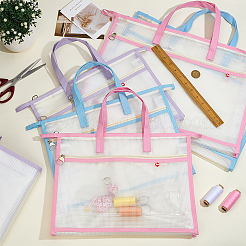 6Pcs 6 Styles Rectangle PVC File Pockets&nbsp;ABAG-GO0001-04