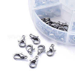 Alloy Lobster Claw Clasps and Jump Rings Set&nbsp;PALLOY-X0004-B-B
